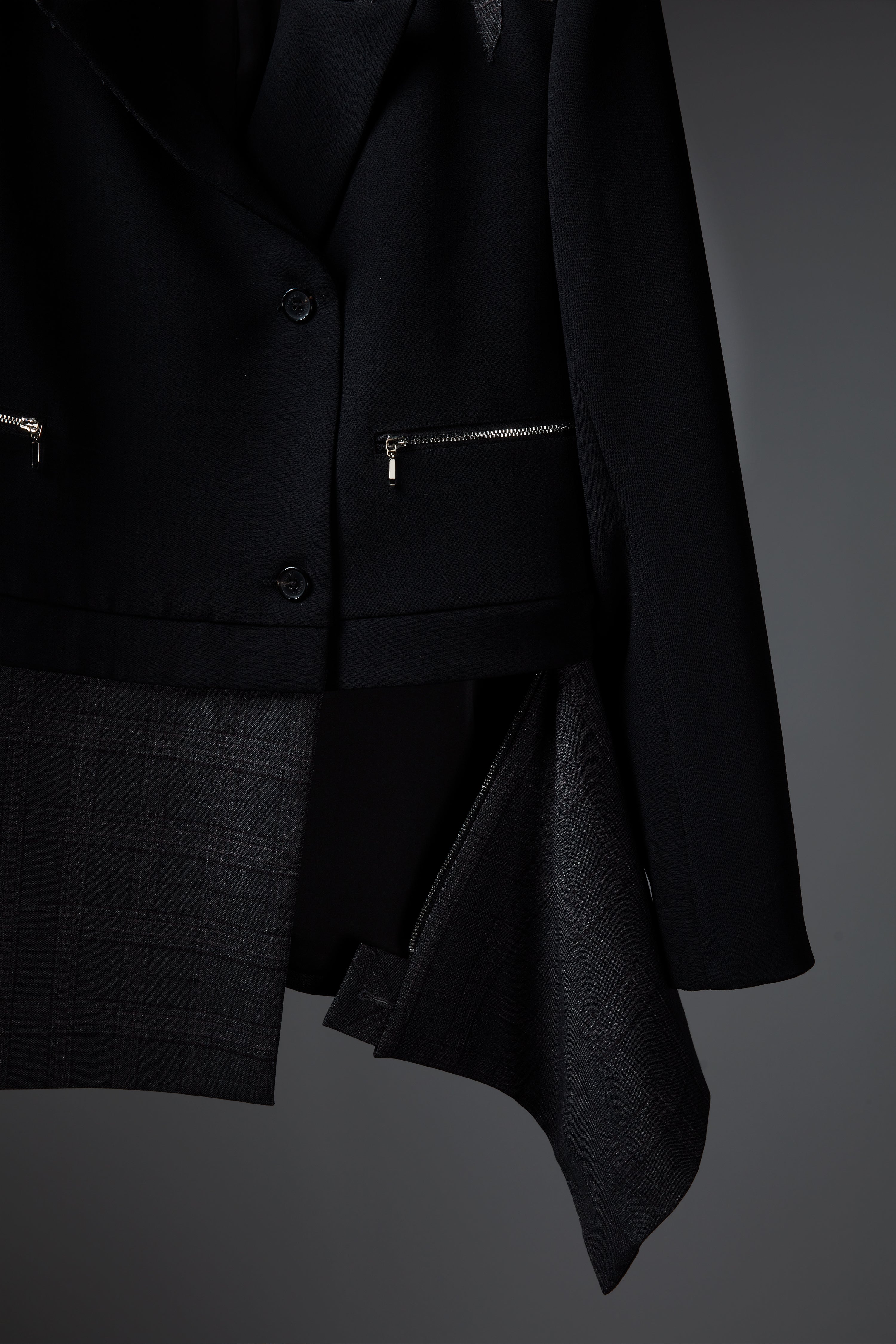 Detachable Checked Blazer
