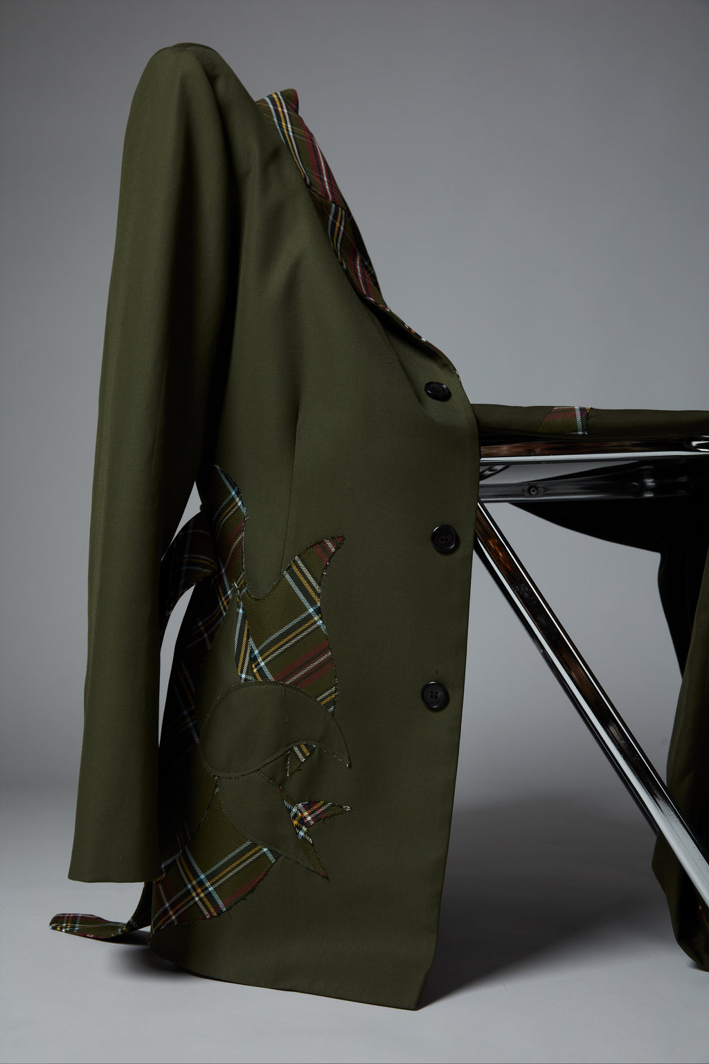 Checked Flower Patch Blazer