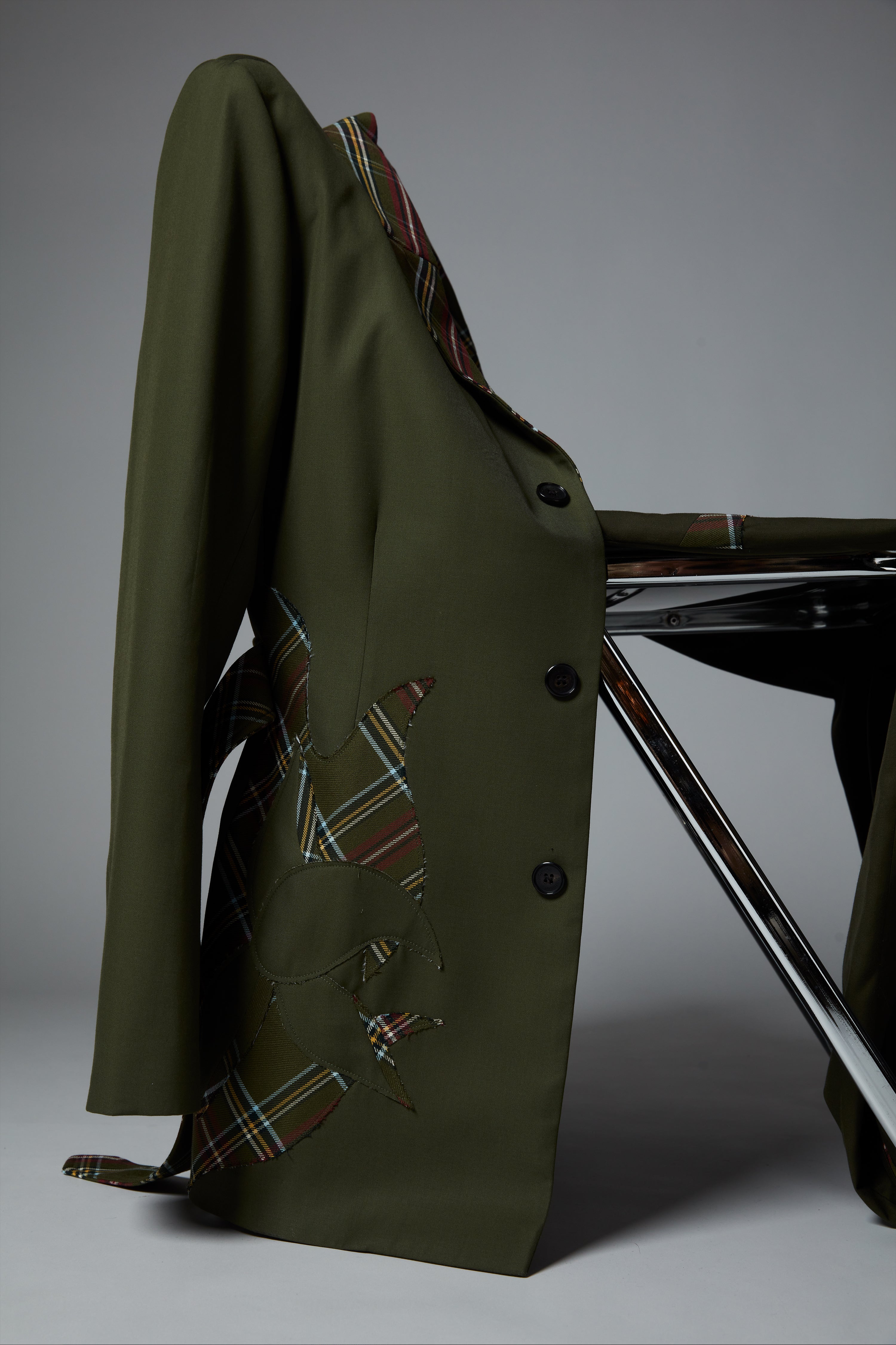 Checked Flower Patch Blazer
