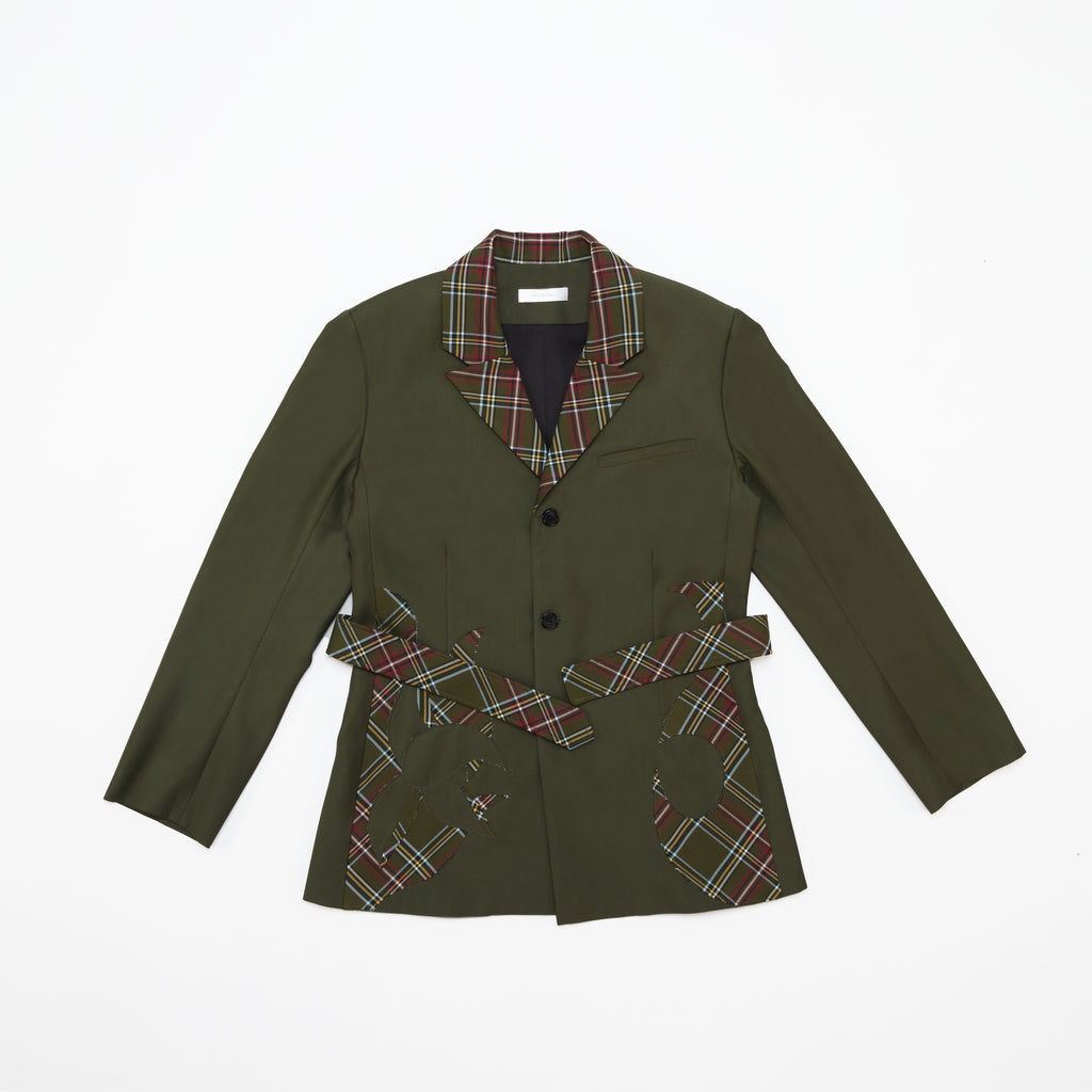 Checked Flower Patch Blazer