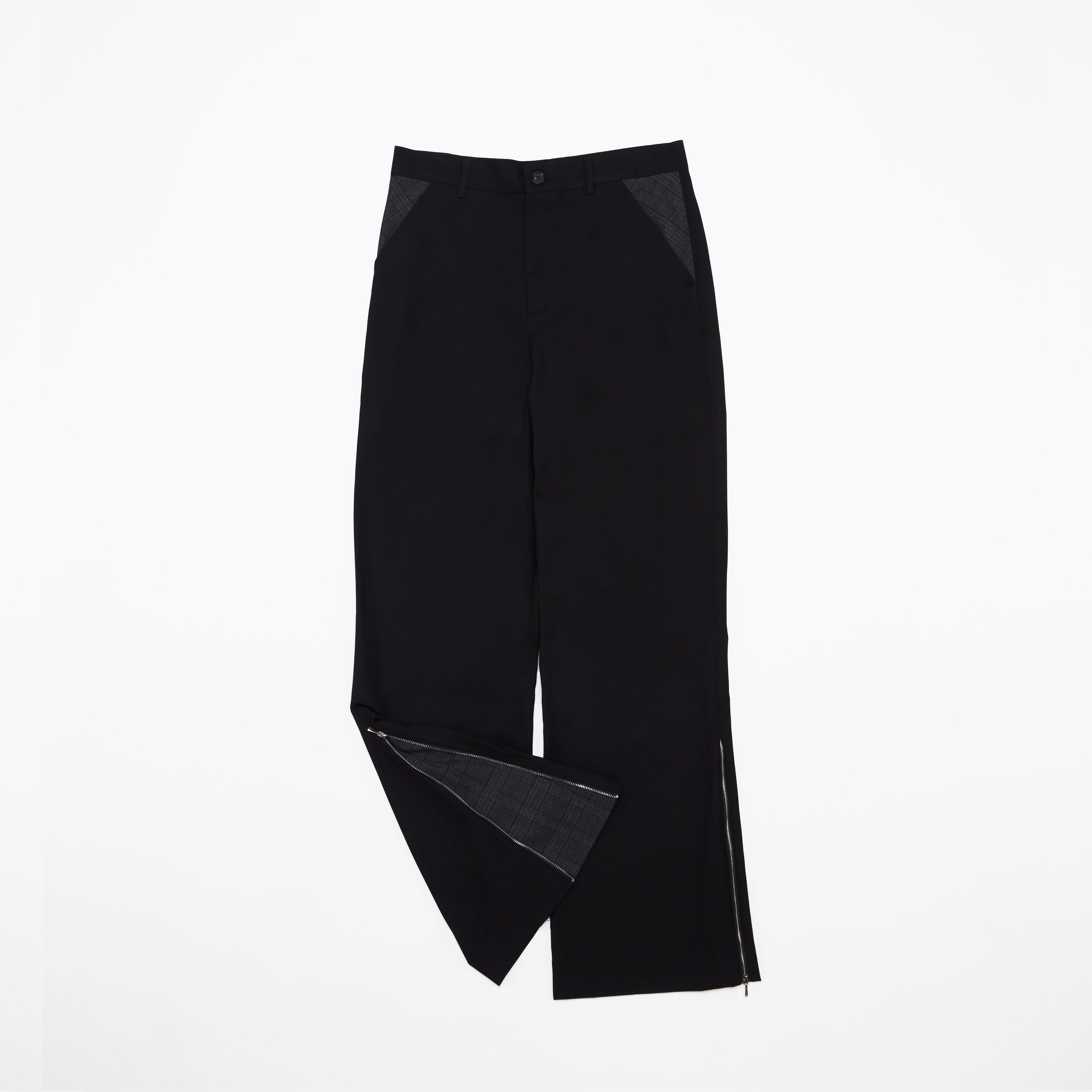 Side Hidden Checked Pants