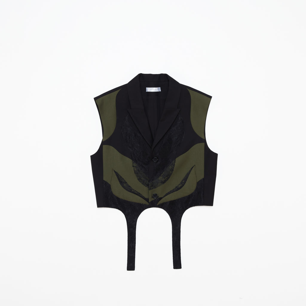 Patched Flower Vest