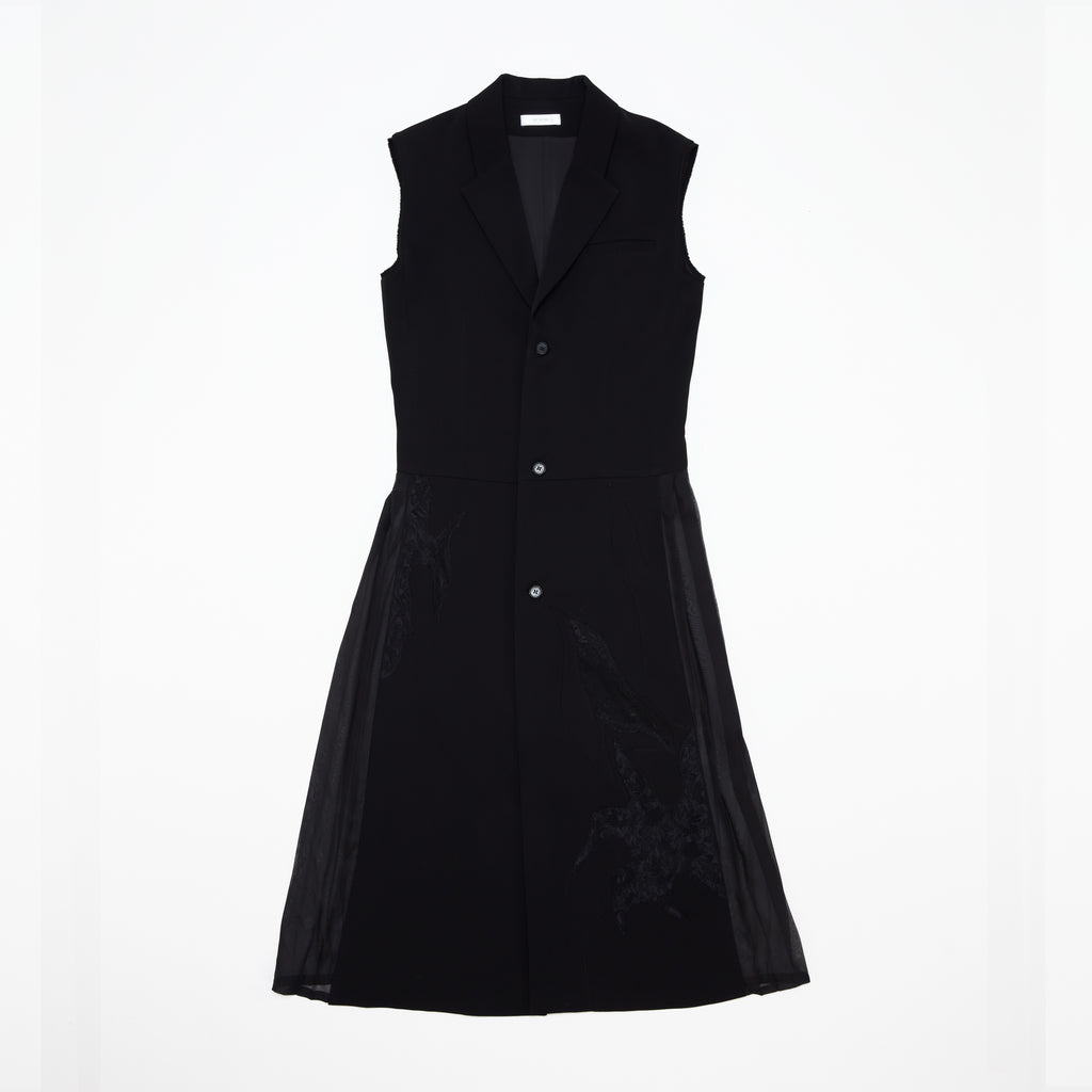 Pleated Long Vest