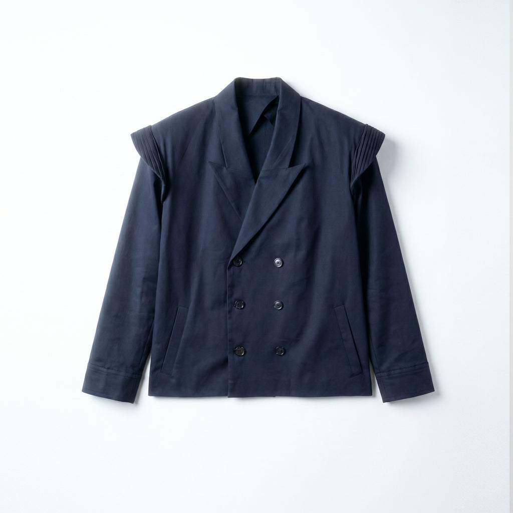 Pleated Shoulder Blazer