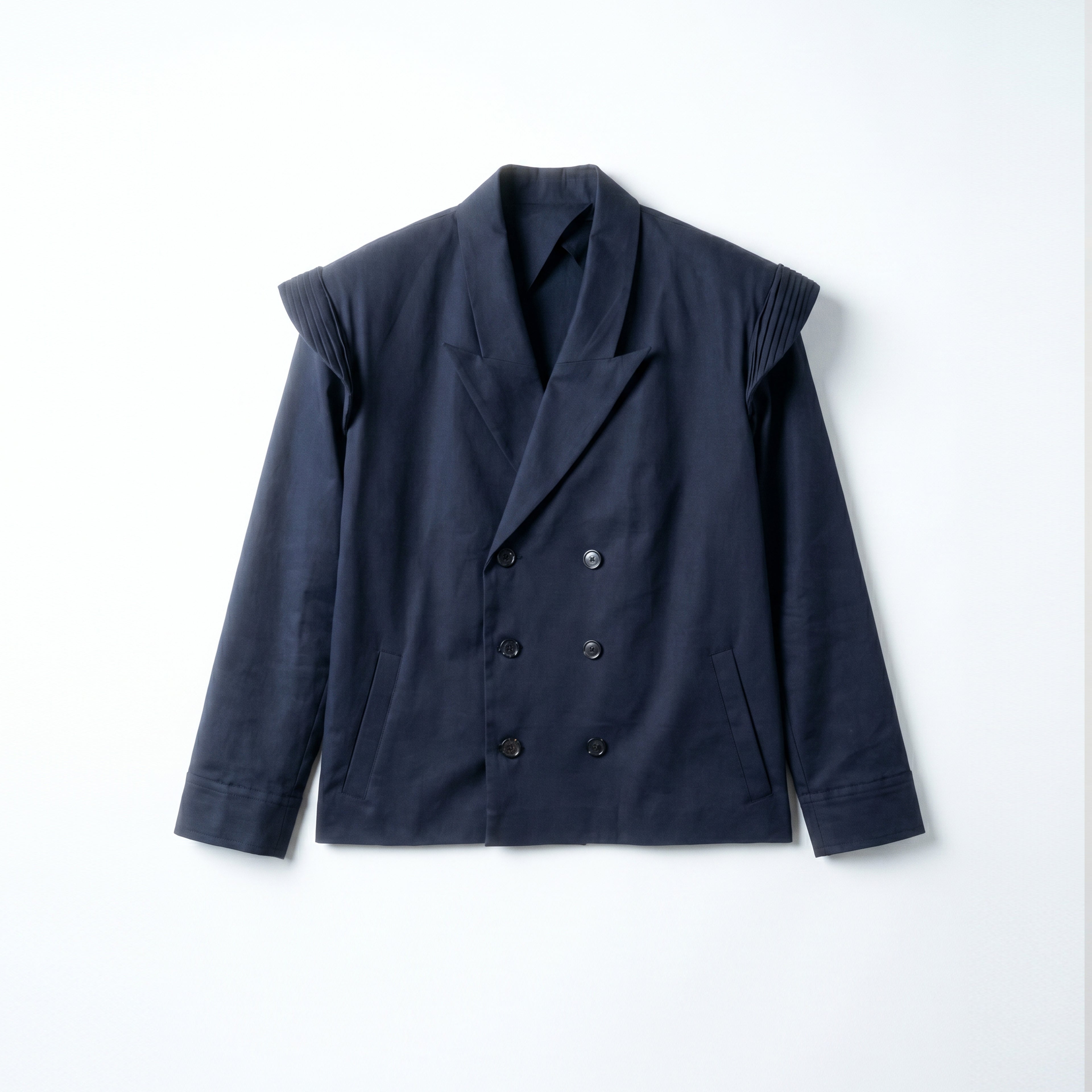 Pleated Shoulder Blazer