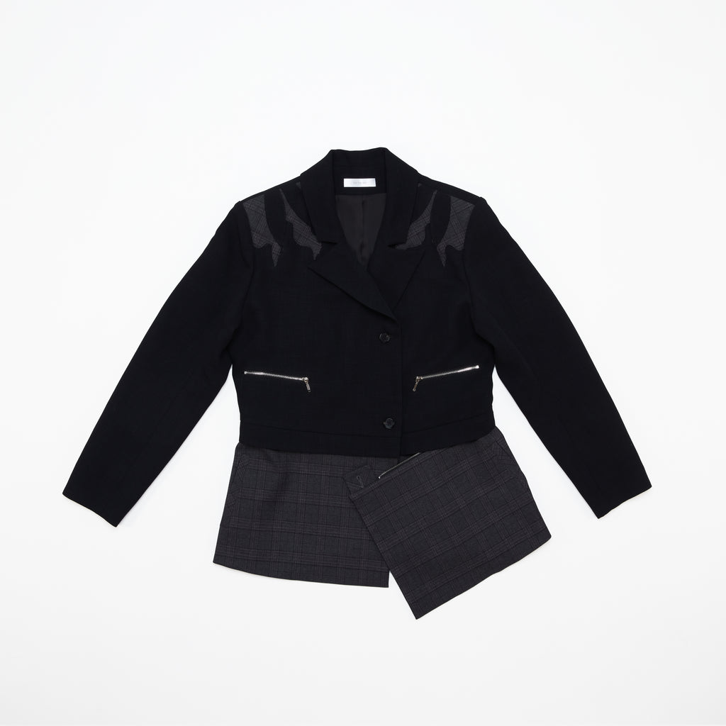 Detachable Checked Blazer