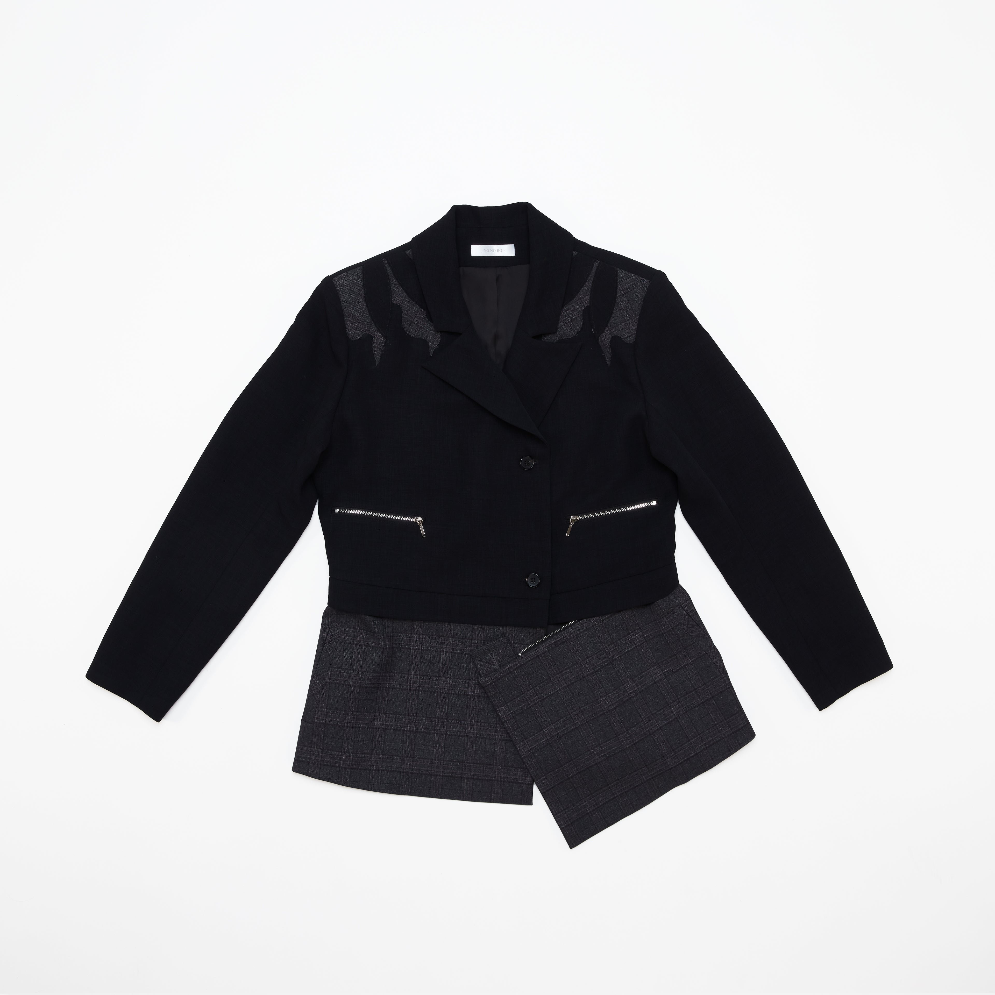Detachable Checked Blazer