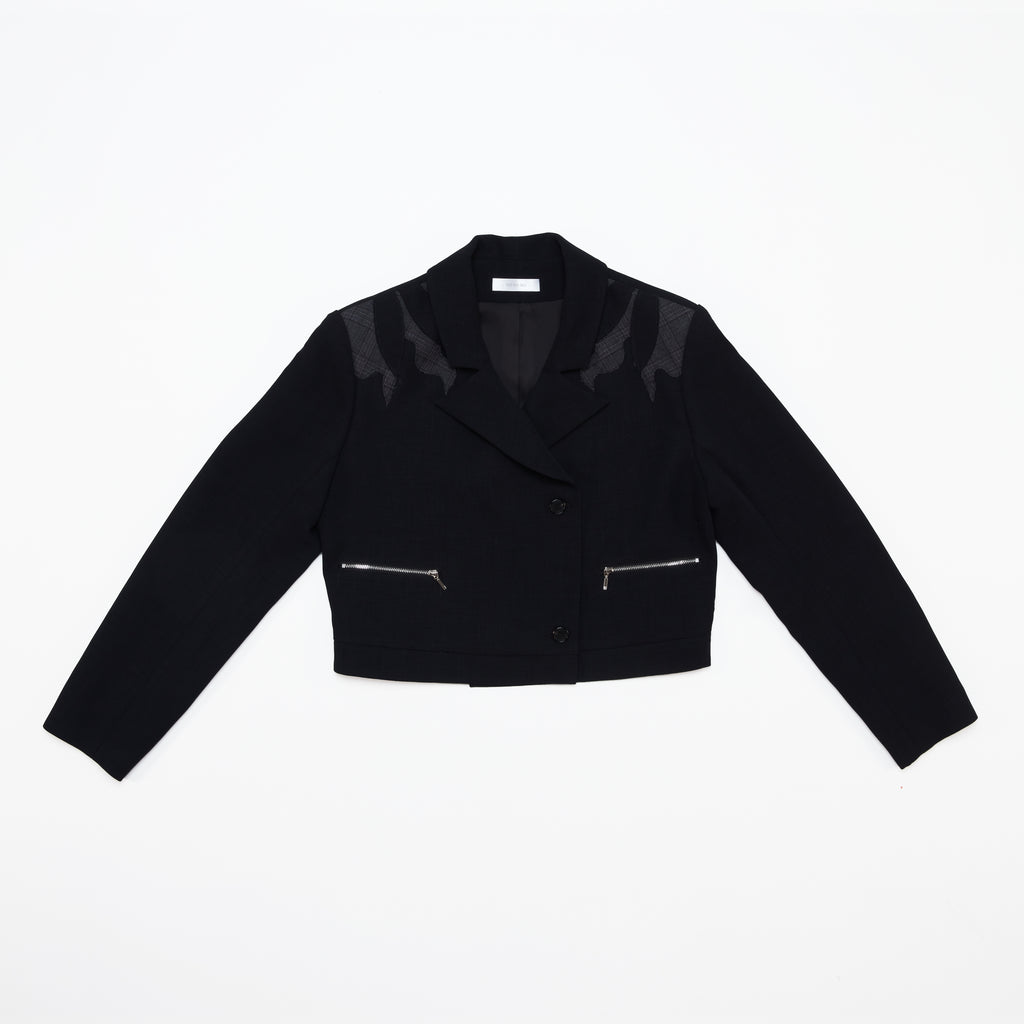 Detachable Checked Blazer