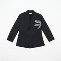 Patched Flower Grey Blazer